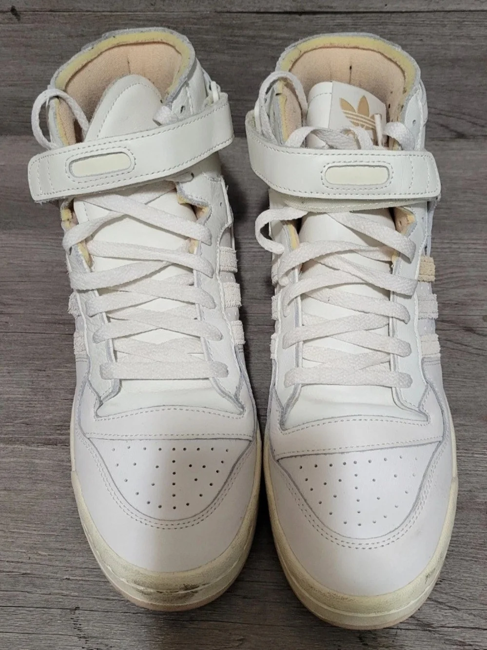 Adidas Forum 84 High White Beige Mens Size 11 Sneakers